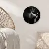 Vrouw - Wijn - Jurk Wandcirkel kunststof plaat 5mm dik klein -sfeer5