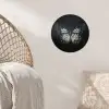 Vlinder - Monochroom - Balans Wandcirkel behangsticker klein -sfeer4