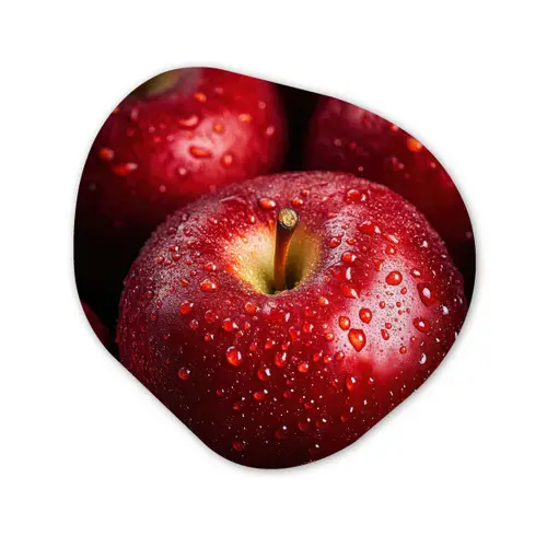 Rood - Appels - Fruit Wandcirkel Organisch Plexiglas middel -3d