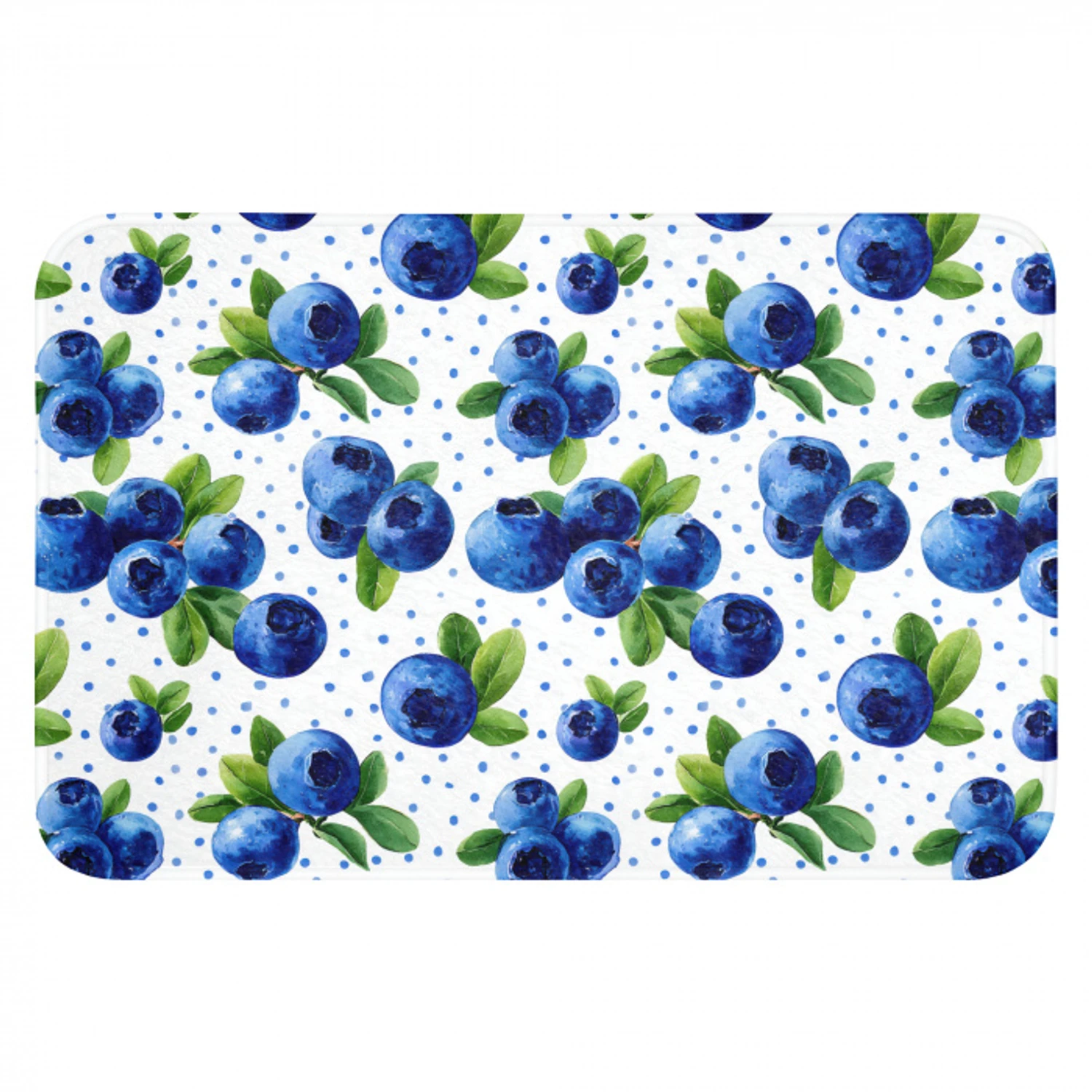 Bessen - Patroon - Blauw Badmat klein 997 -3d