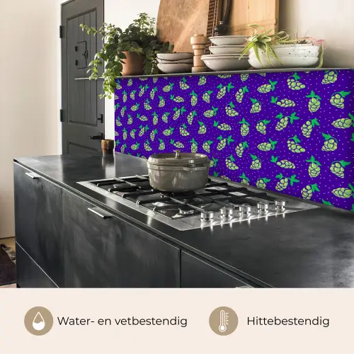Paars - Groen - Druiven - Blaadjes keuken achterwand 2 middel 871 -usp_NL