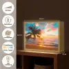 Palm - Zonsondergang - Horizon - Strand - Zee - Tropisch Light Box met batterij (Wandlamp) middel -USP_websiteoverzichtNL
