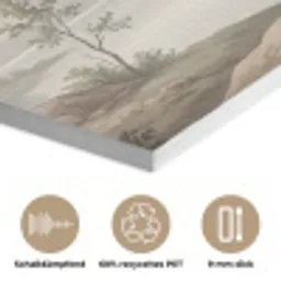 Bomen - Meer - Bergen - Illustratie PET vilt klein -closeup_DE