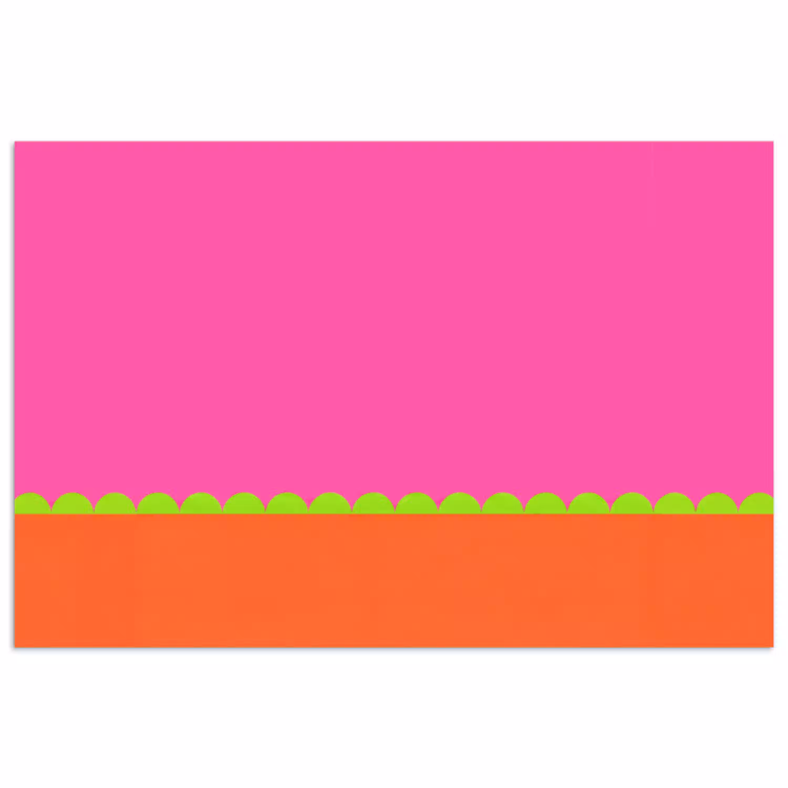 Abstract - Geometrisch - Kleurblokken - Roze - Oranje poster papier klein -3d