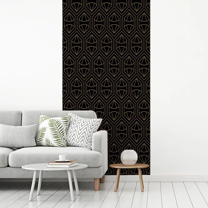 Goud - Zwart - Diamant fotobehang vinyl groot 64 -woonkamer