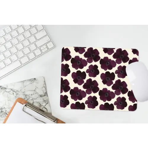 Bloemen - Aquarel - Paars muismat rubber klein 262 -witbureau