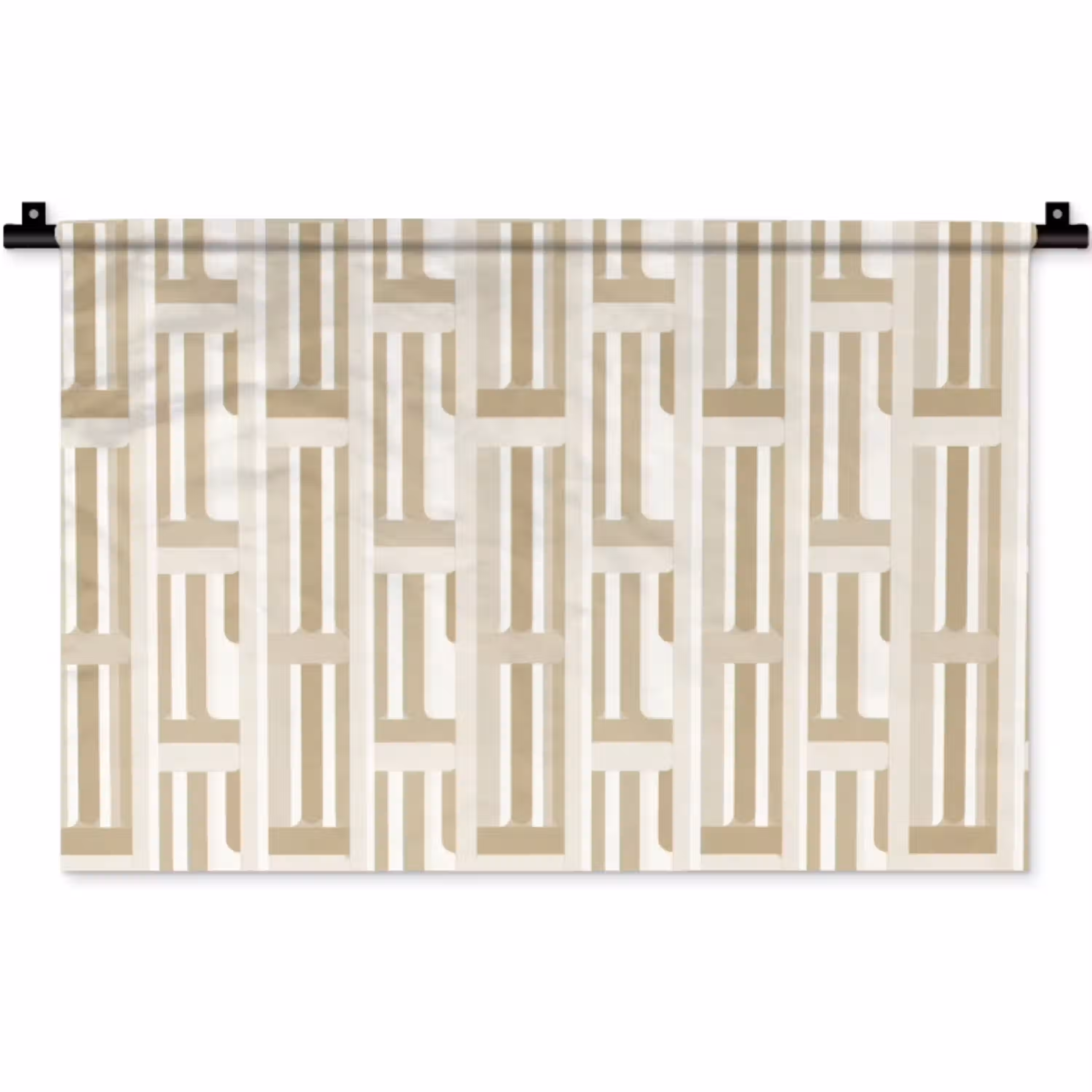 Modern - Geometrisch - Beige Wandkleed katoen klein 269 -zz3d