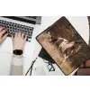 Paard - Bruin - Gras laptophoes neopreen klein -bureau