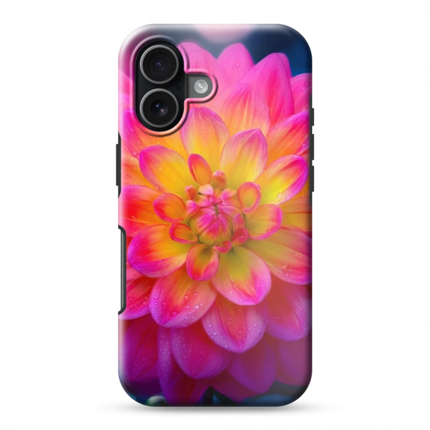 Roze - Dahlia - Kleurrijk Toughcase MagSafe Apple iPhone 17 klein -3d