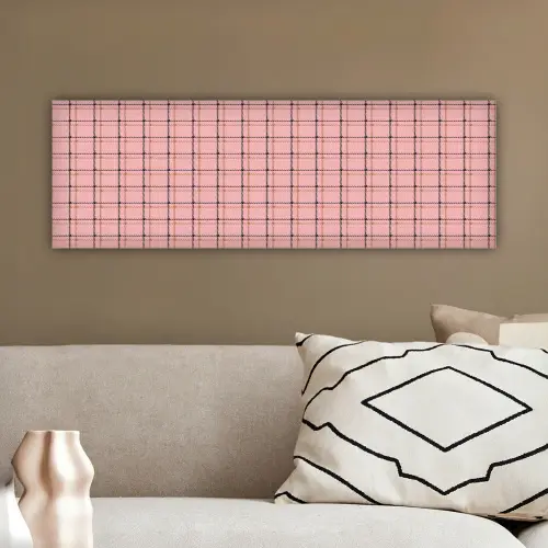 Plaid - Patroon - Gestreept - Roze canvas 2cm klein 828 -sfeer3