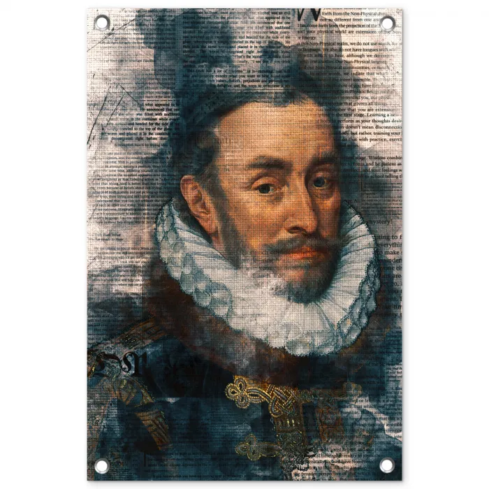 Willem van Oranje - Adriaen Thomasz - Krant tuinposter los doek klein -3d