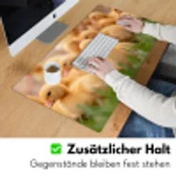 Pijltje - Eend - Natuur - Geel Muismat XXL klein -ysfeer3_duits