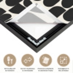 Modern - Patroon - Zwart Textielframe zwart klein 947 -USP_closeupNL