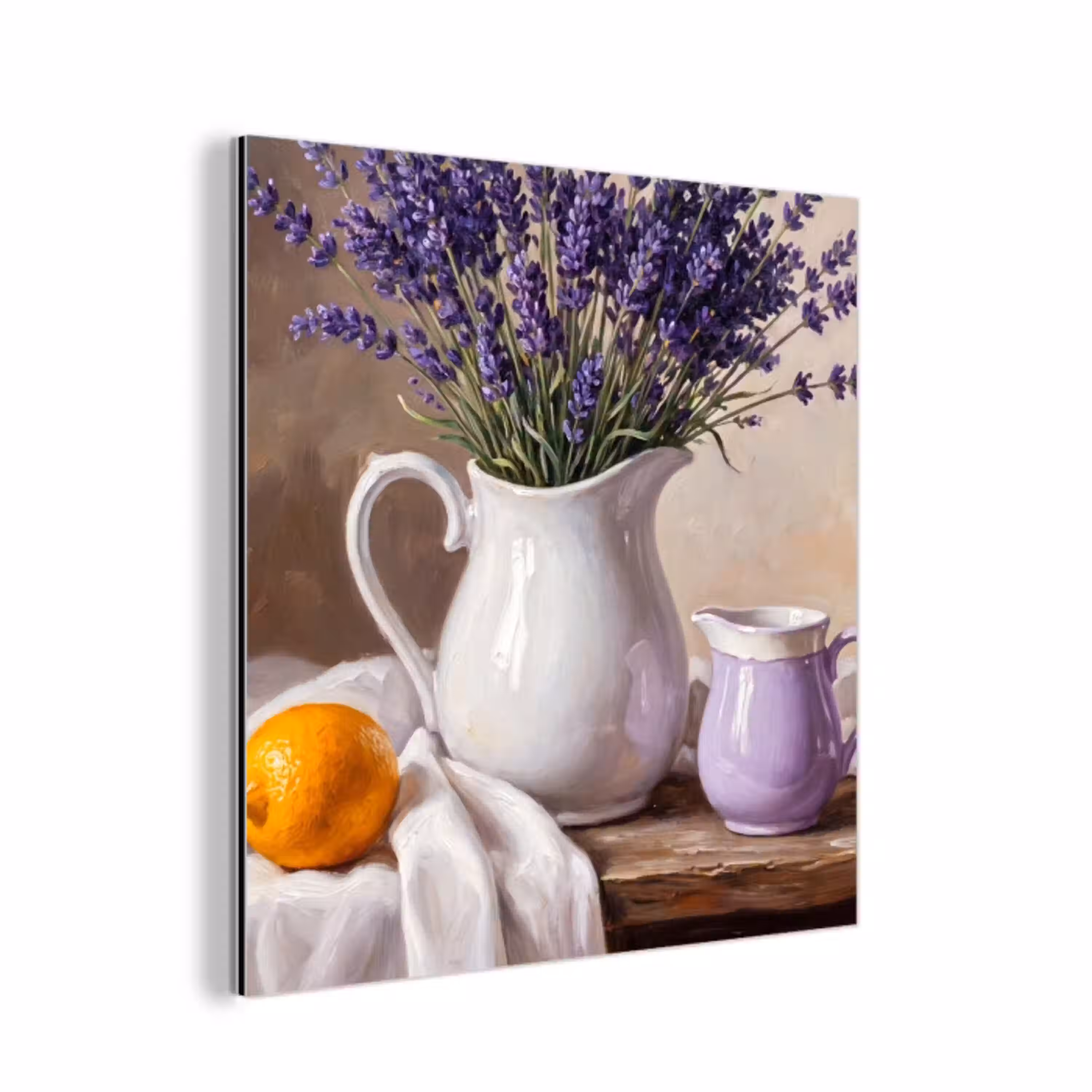 Bloemen - Stilleven - Paars aluminium wit klein -3d
