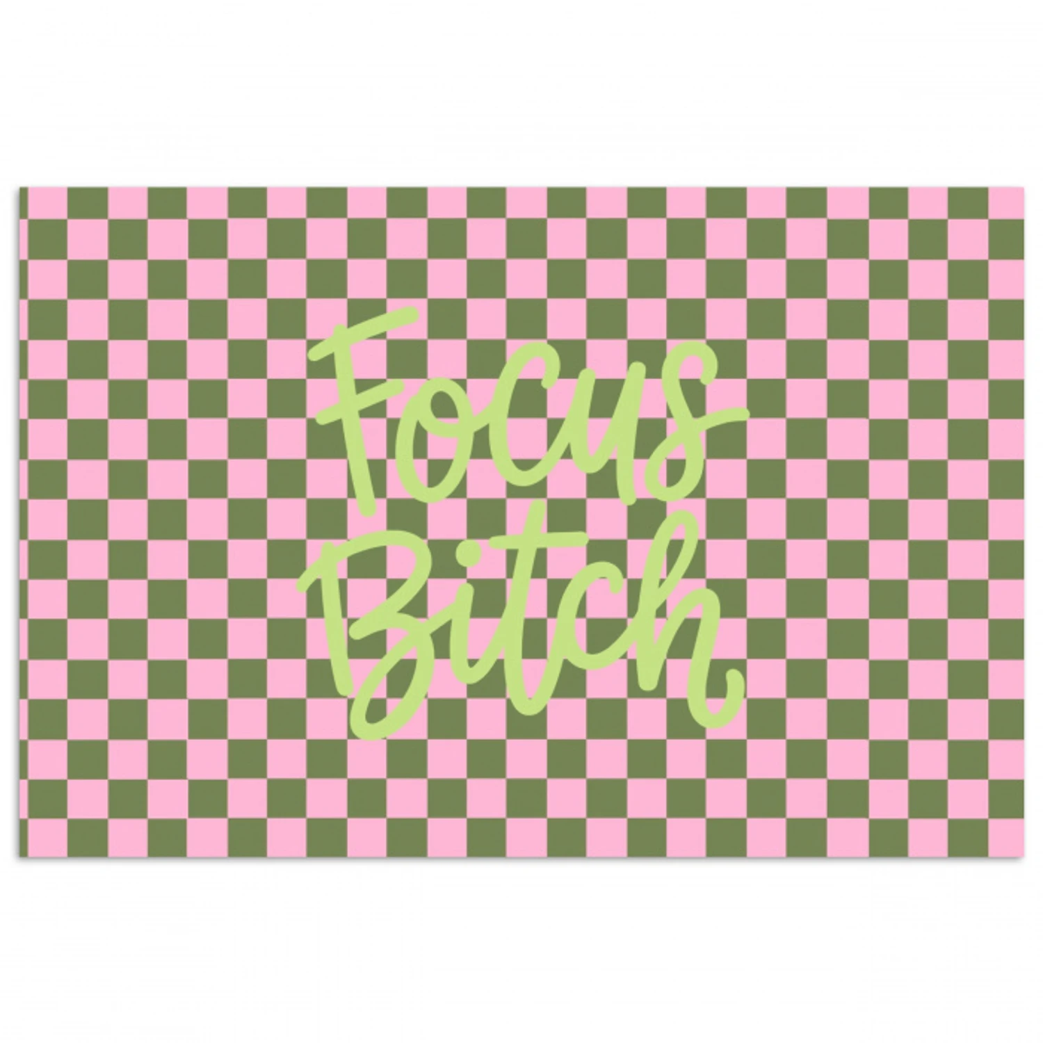 Focus - Vakken - Roze poster papier klein -3d