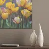 Tulpen - Geel - Penseelstreken - Abstract PET vilt klein -sfeer6_closeup
