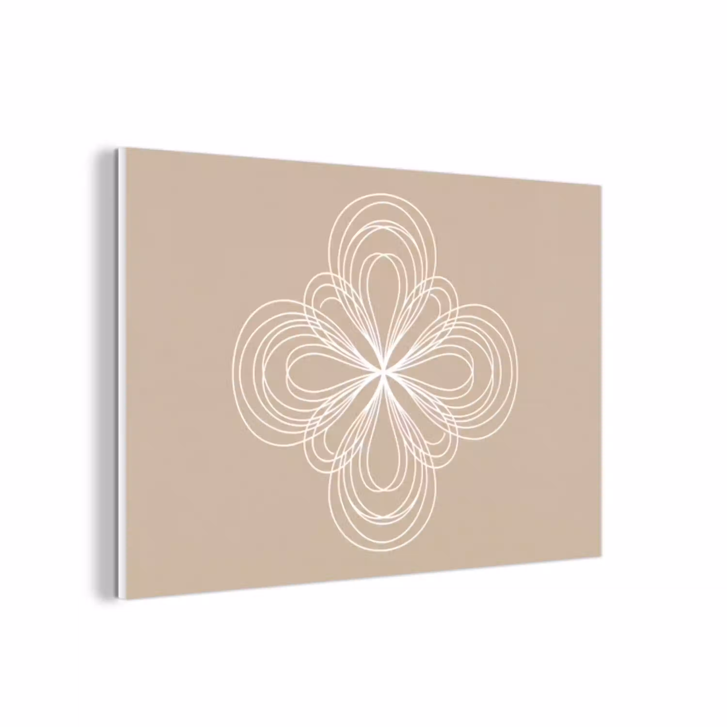 Patroon - Lijnen - Abstract - Minimalistisch - Beige forex 5mm xxl -3d