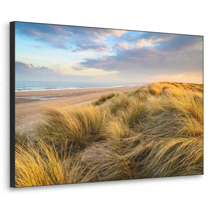 Gras - Duinen - Strand - Zomer Textielframe zwart klein -3d