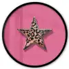 Ster - Luipaard - Print - Roze Fotolijst rond zonder passe partout klein -3d