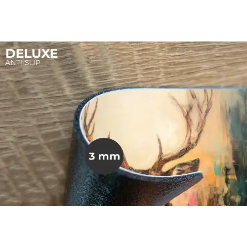 Hert - Geverfd - Gewei - Bruin Placemat vinyl groot -closeup