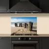 Zand - Strand - Paal - Water - Zomer keuken achterwand spatscherm klein -sfeer1