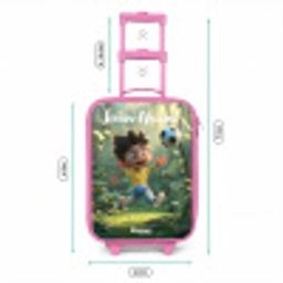 Jongen - Voetbal - Bos - Bomen Kinderkoffer - Roze klein -productfoto_formaten