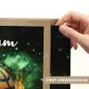 Basketbal - Vuur - Vlammen - Groen Light Box met batterij (Wandlamp kind) middel -USP_websiteprintNL