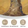 Goud - Boom - Abstract - Modern Akoestische PET Vilt - Rond klein -closeup_NL