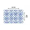 Sierborden - Bloemen - Blauw Placemat vinyl groot 368 -specs