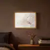 Bloem - Abstract - Wit - Water - Natuur Light Box met batterij (Wandlamp) middel -sfeer4