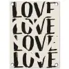 Love - Hart - Beige tuinposter los doek klein -3d
