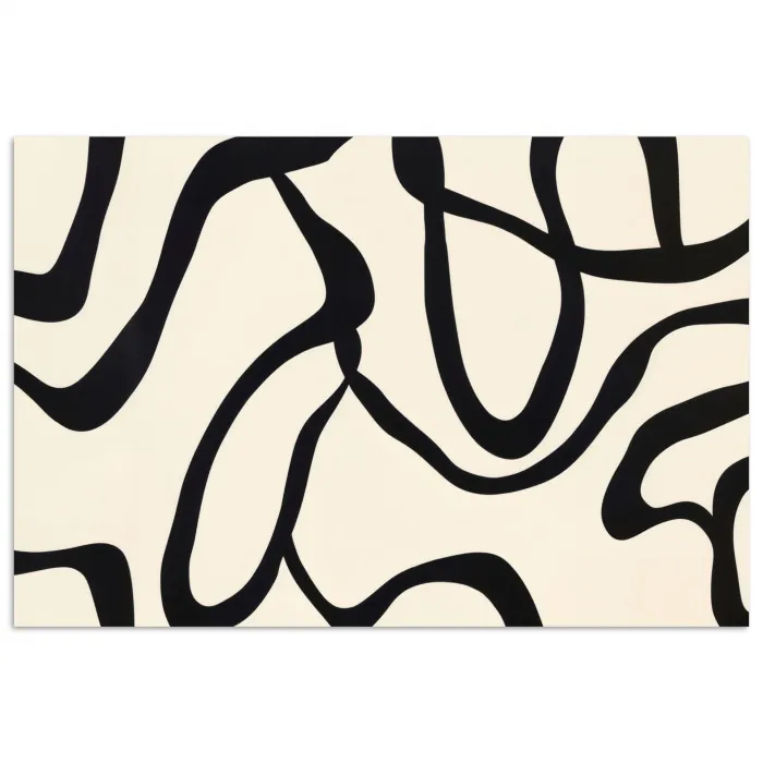Abstract - Lijnen - Modern - Beige poster papier klein -3d