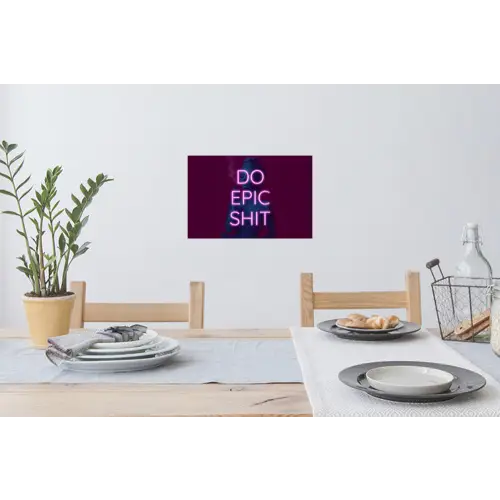 Buste - Neon - LED - Letters Muursticker klein -eettafel