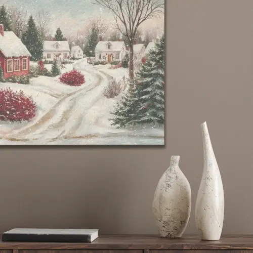 Kerstsfeer - Landelijk - Rood PET vilt klein -sfeer6_closeup