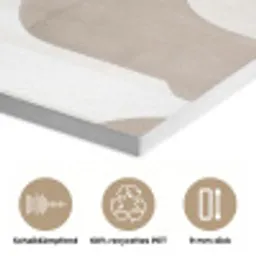 Abstracte bogen - Modern - Beige PET vilt klein -closeup_DE