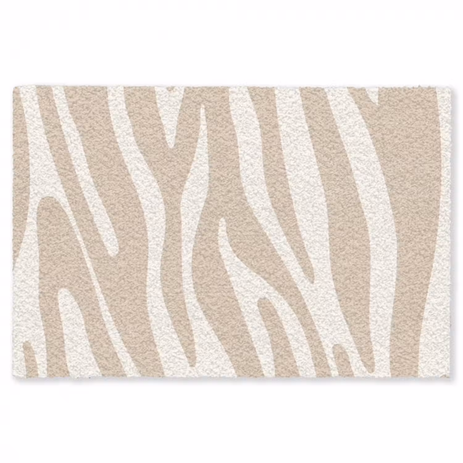 Fußmatte - Zebramuster - Beige - Weiß - Tiermuster