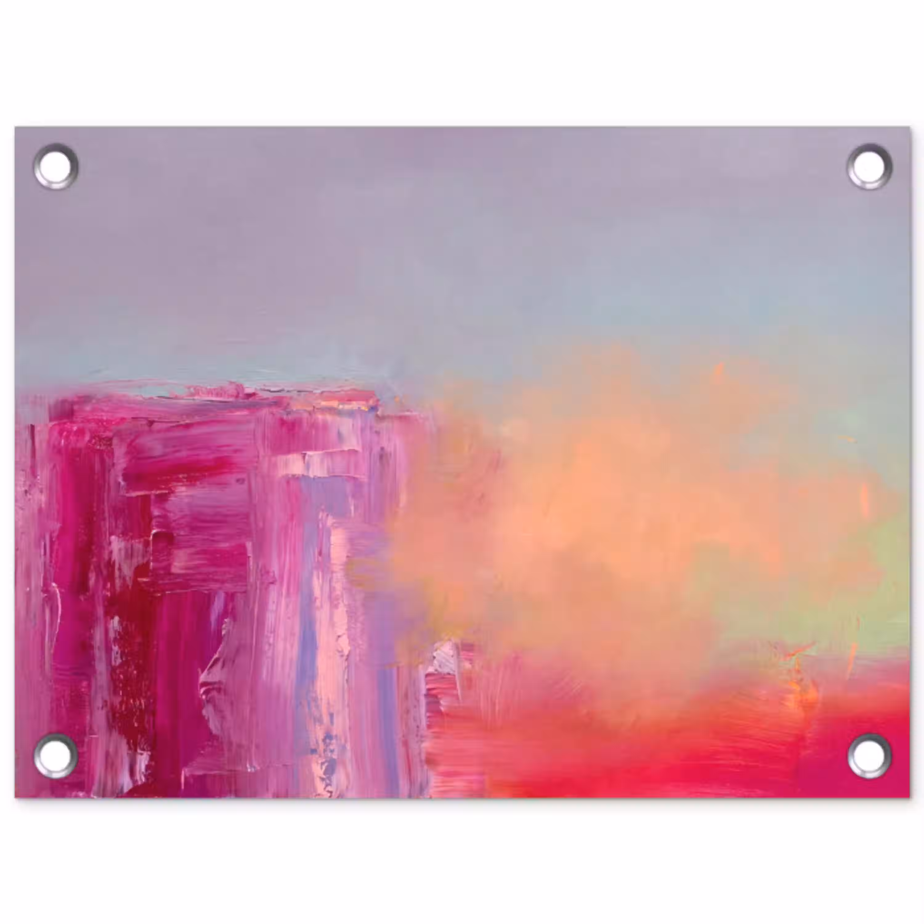 Abstract - Kleuren - Modern - Roze tuinposter los doek klein -3d