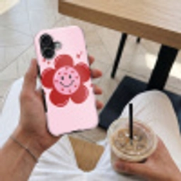 Bloem - Roze - Hartjes Toughcase MagSafe Apple iPhone 17 klein -Sfeer1M