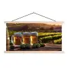Bier - Hop - Landschap textielposter latten blank klein -3d