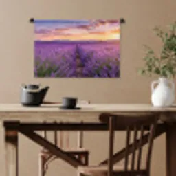 Lavendel - Veld - Natuur - Paars Wandkleed katoen klein -sfeer6