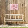 Bloem - Pioenroos - Roze Tuinposter op houten frame 2 cm dik klein -sfeer4