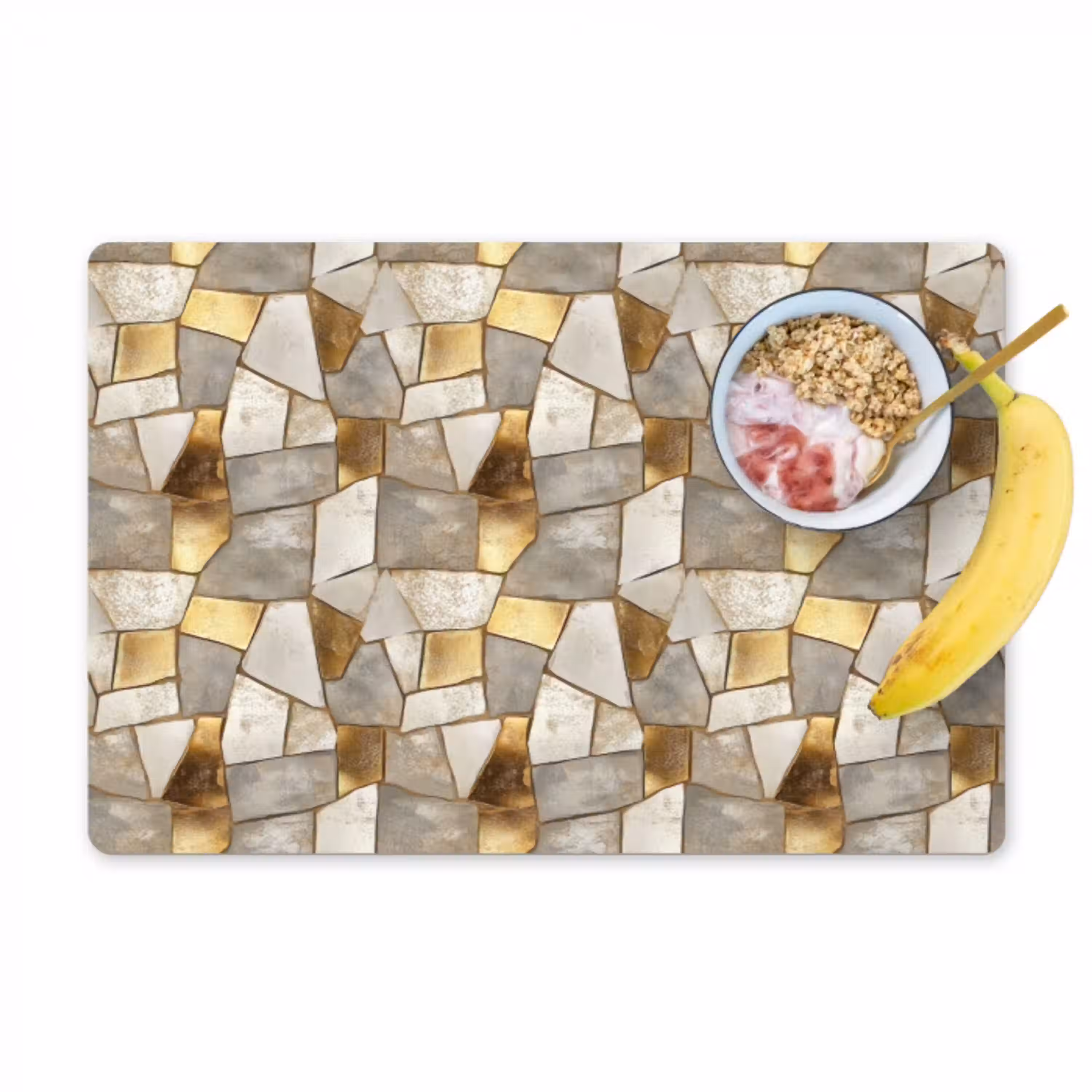 Mozaïek - Marmer - Goud Placemat vinyl groot 368 -zzzproduct_Kitchenyeah-website
