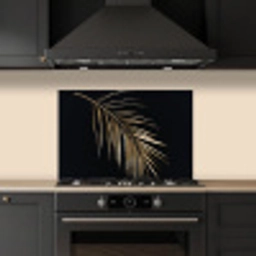 Planten - Goud - Zwart - Bladeren - Luxe keuken achterwand spatscherm klein -sfeer1