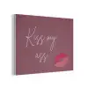 Kiss my ass - Lip - Bordeaux PET vilt klein -3d