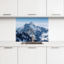 Landschap - Bergen - Sneeuw - Wit keuken achterwand 2 middel -3d