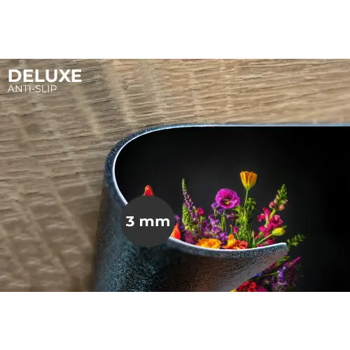 Felgekleurd - Bloemen - Vaas Placemat vinyl groot -closeup