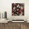 Lippen - Bloemen - Verf - Oranje - Kunst - Abstract - Oude meesters plexiglas 5mm klein -sfeer1
