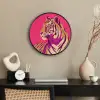 Tijger - Modern - Neon Fotolijst rond zonder passe partout klein -sfeer1