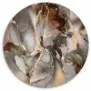 Grijs - Goud - Marmer - Marmerlook Wandcirkel kunststof plaat 5mm dik klein -3d