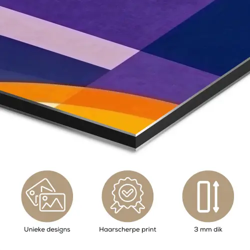 Vormen - Abstract - Grafisch - Oranje aluminium wit klein -closeup_NL